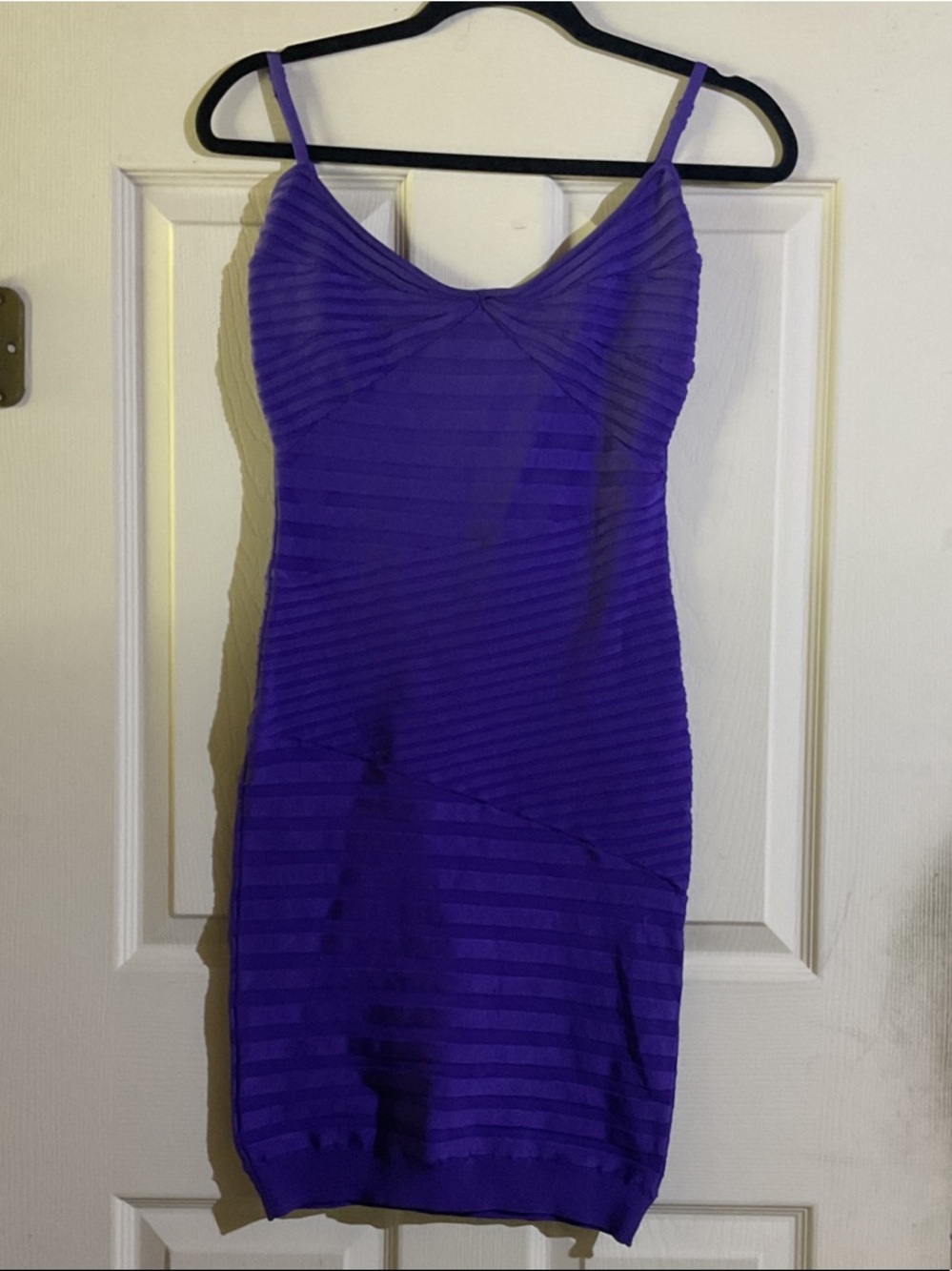 Guess by Marciano Purple Striped Bodycon Mini Dress